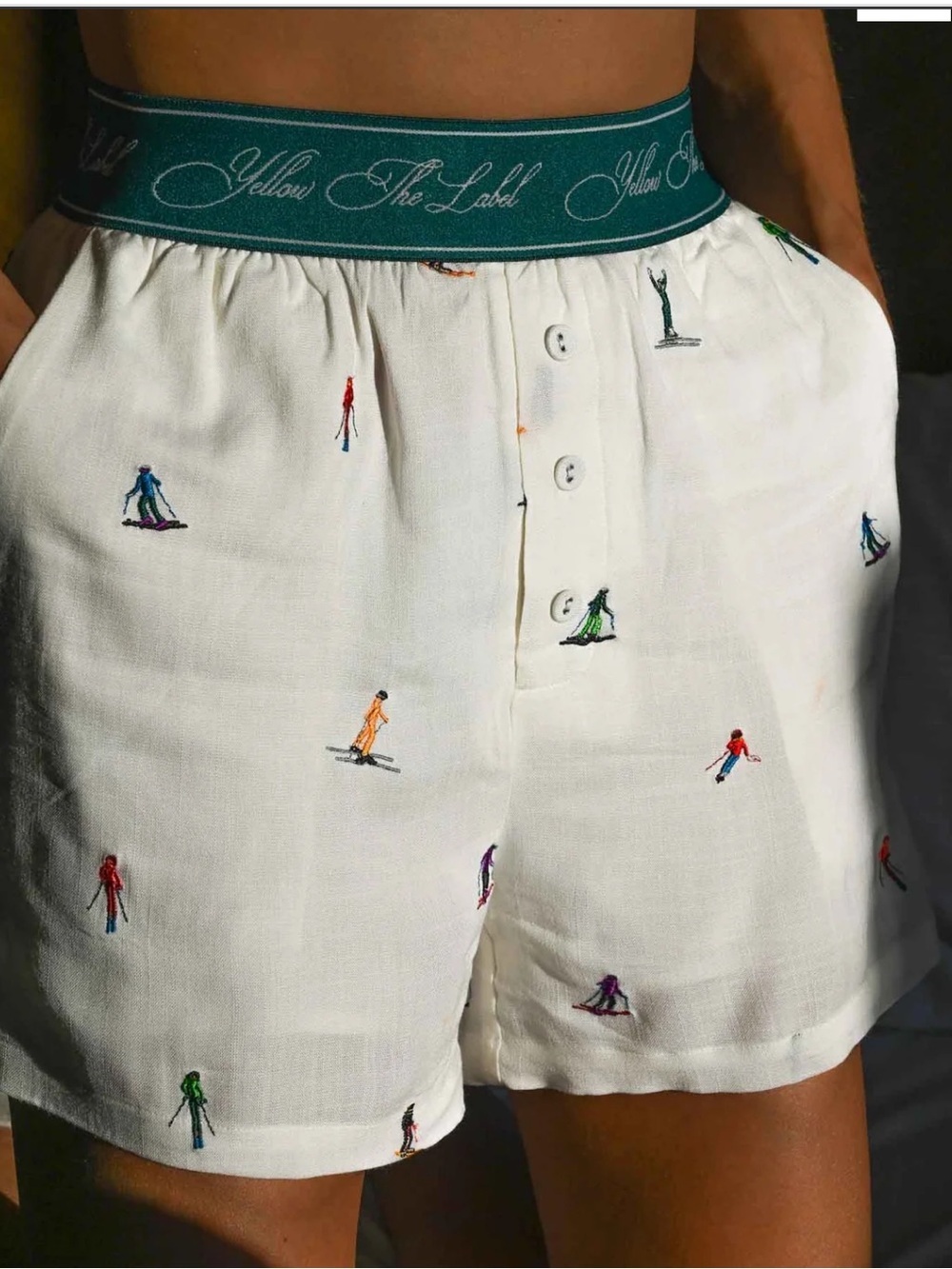Yellow the label Linen Shorts M - Picture 3 of 9